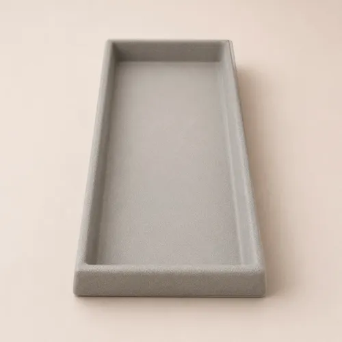 Plato rectangular para jardinera - varios tonos en Gris - Macetas, Uruguay | Alta Gracia Deco