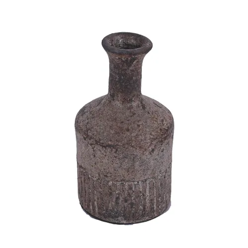 Jarrón Decorativo Kala 9*9*16 Terracota Gris Grafito en Gris - Jarrones, Uruguay | Divino