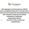 SOFA 3 CUERPOS - TAPIZADO TELA CLARA - PATA ALUMINIO en Beige - Sillones y sofás, Uruguay | Champagne Home, vista 5 de 5