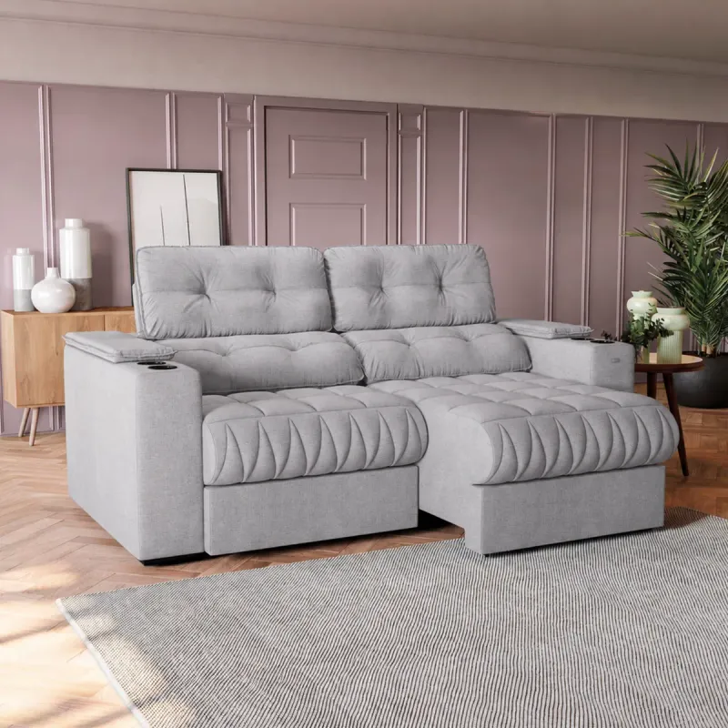 Sillón Sofá 2 cuerpos Retractil y Articulado - Premier en Elige una opciónArenaGris - Sillones y sofás, Uruguay | Delta Center