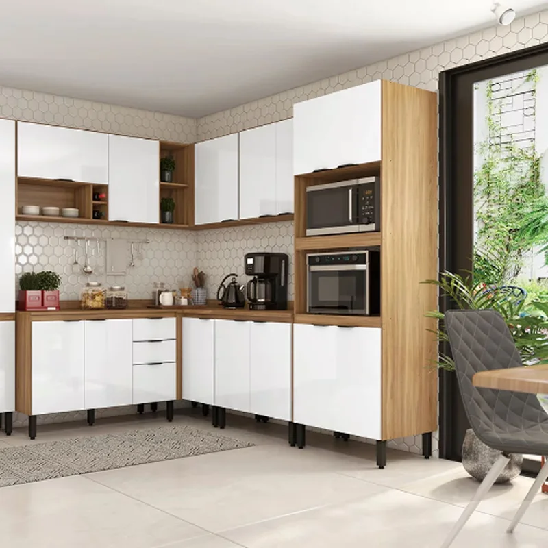 Panelero Mueble Cocina Duplo 4 Puertas 5 Estantes Microondas en ALMENDRA NUDE - Muebles, Uruguay | Soy Hogar, vista 3