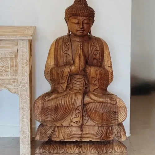 Buda tallado Anjali Mudra 1metro de altura - Decoración, Uruguay | Balihai