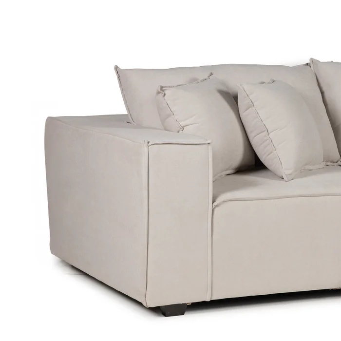 Sofá Modular Maia (3 módulos) - Tela Microfibra - 12073 (Greige) en Gris - Sillones y sofás, Uruguay | Nyr, vista 6