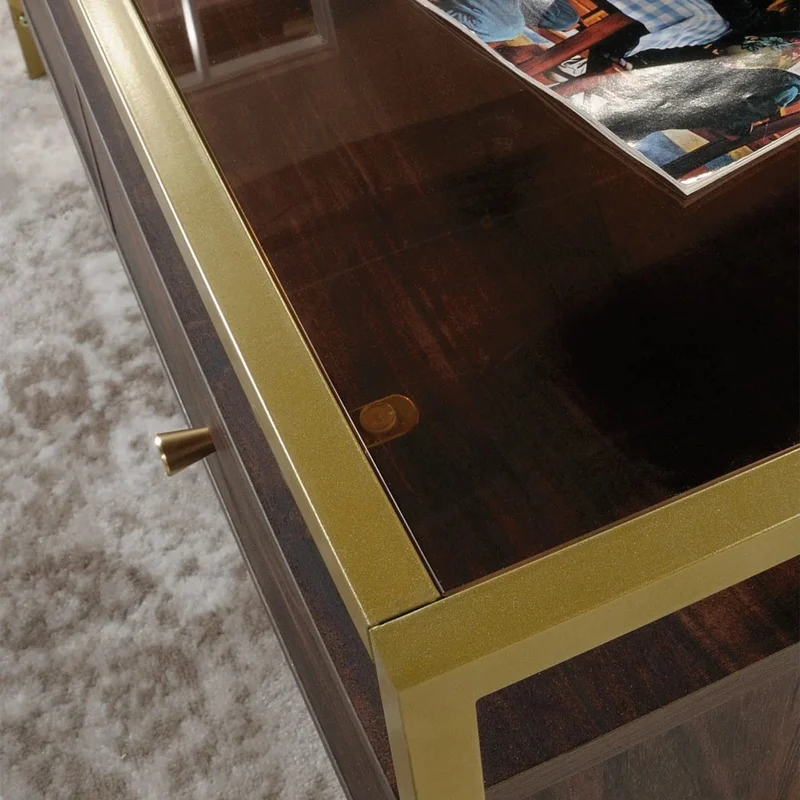 Mesa Ratona con Vidrio - Sauder en Marrón - Mesas de living, Uruguay | Ecowood, vista 4