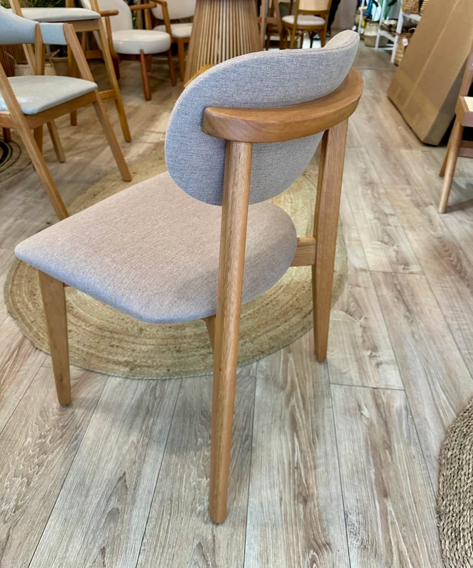 SILLA AXIS Tono madera miel,. tela gris en Marrón - Muebles, Uruguay | Indrana, vista 8