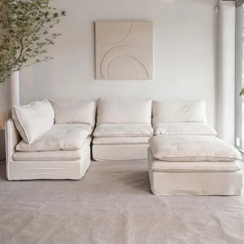 Sofá Comoditá - Módulos / Crudo en Beige - Sillones y sofás, Uruguay | Fabrica Italiana