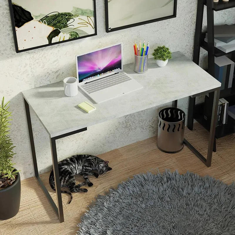 Mesa de escritorio Industrial Madera y Hierro 120cm en Negro - Escritorios, Uruguay | Balton, vista 27
