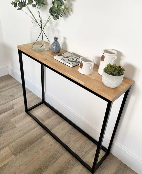 Mesa Consola De Metal Landon en Madera natural - Mesas de arrimo, Uruguay | Tree House Deco, vista 4
