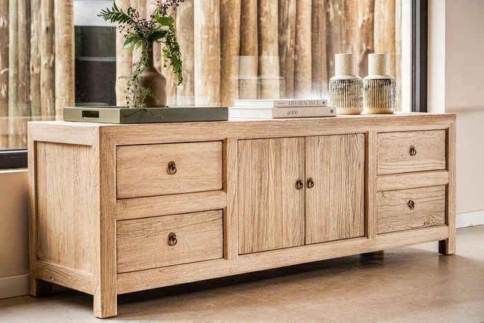 APARADOR BAJO / RACK TIRRENO - 1.80 MTS en Madera natural - Muebles para TV, Uruguay | La Iberica