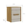 Mesa De Luz 2 Cajones Correderas Telescópicas Mdp - Mesas de luz, Uruguay | Muebles Express, vista 2 de 3