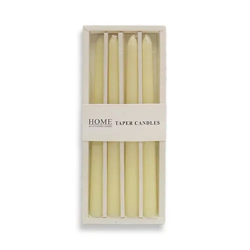 SET 4 VELAS 25CM BLANCO en Blanco - Velas y Portavelas, Uruguay | Decohogar