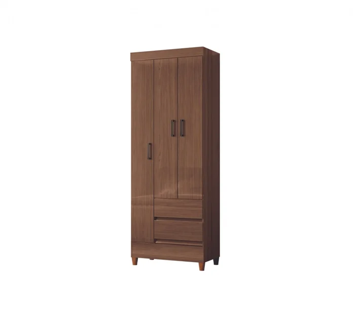 Ropero 3 puertas 2 cajones - Terminación Jequitibá - Linea FIT - Roperos y placares, Uruguay | Rústico Hogar